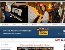 Tablet Screenshot of klavierunterricht-muenster.keyboardunterricht-muenster.de